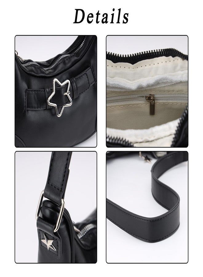 MILAKOO Leather Bag Y2K Purse for Women Goth Grunge Pouch Shoulder Bag Star Pentagram Crossbody Handbag Purse - Image 5