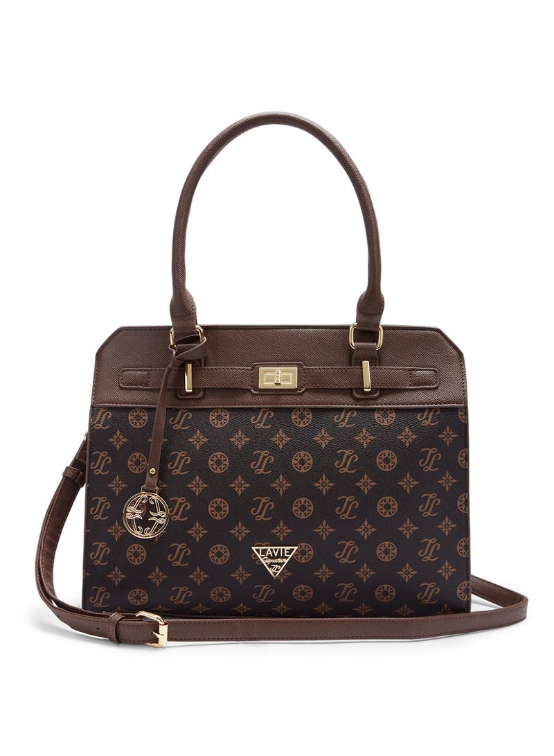 Lavie Signature Manhattan Woman's Mid Size Satchel(CHOCO) - Image 1