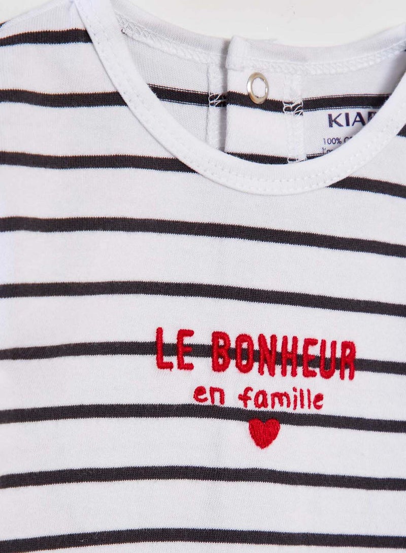 Kiabi Baby Unisex Cotton printed sleepsuit (LS) - Image 2