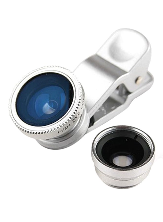 Loquat Universal Clip-On Wide Angle Mobile Phone Macro Lens Silver 