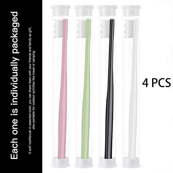 Newvent 4 Pc Extra Soft Bristles Manual Toothbrush | Ultra Soft Micro-Nano Bristled For Sensitive Gums & Teeth Toothbrush For Kids & Adults (Multicolour)) - Image 2