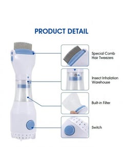 Generic 240V Electrical Head Lice Comb Lice Solution Chemical Free Kills Head Lice Capture Lice Removal Treatment Lice Combs and Vacuums Machine for lice removed from Head V-Comb  - Image 4