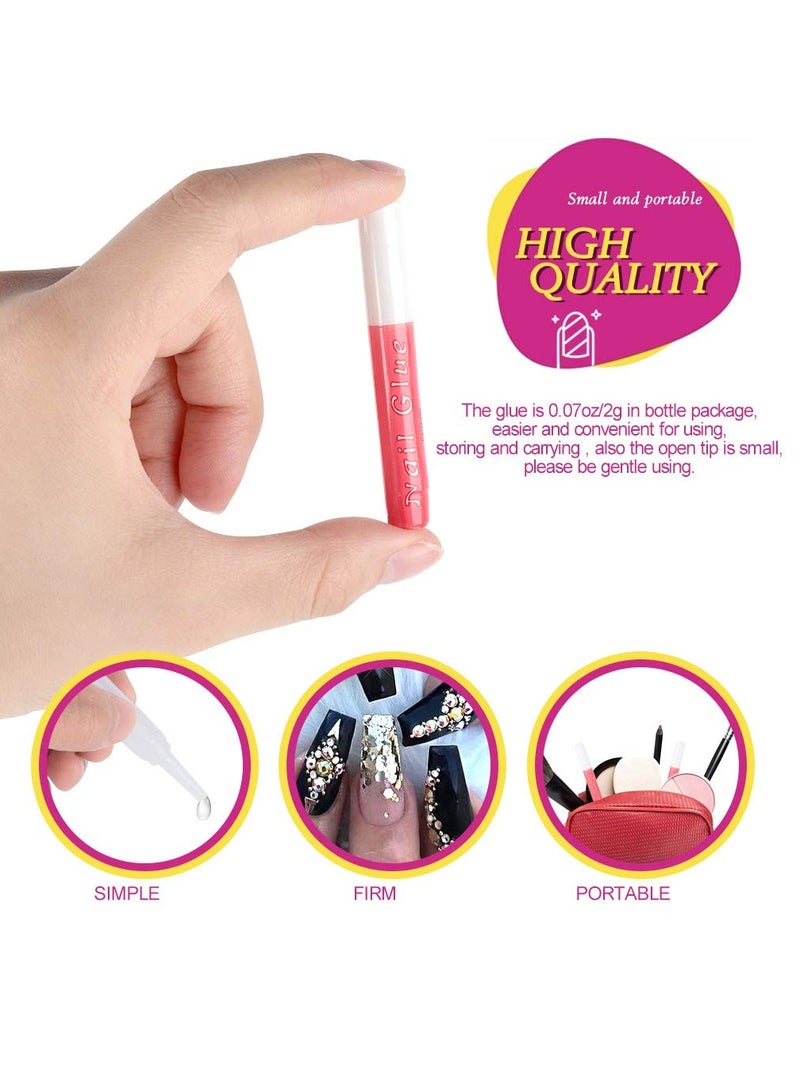 SYOSI SYOSI 50 Pcs Nail Glue, Nail Tips Adhesive Super Long Lasting Nail Glue for DIY Nail Art, Adhesive Bond for Acrylic Nails Adhesive Nail Glue for False Nail Tips (2g/Pcs)  - Image 3