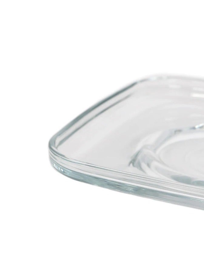 LAV 6 Pieces Cozy Glass Tea Plate, 124 Mm - Clear - Image 3