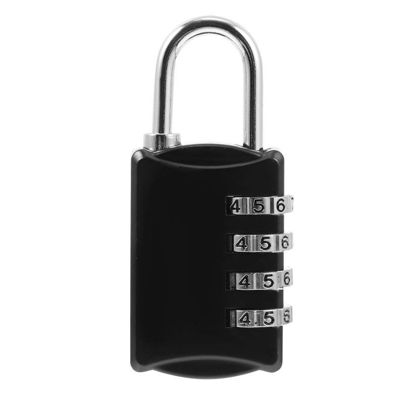 4 Digit Combination Padlock For Locker School Luggage Toolbox Black - Image 2