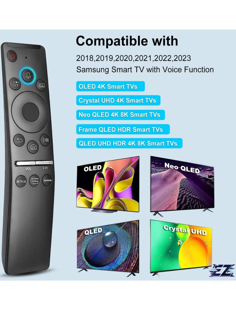ELTRAZONE Universal Replacement Remote Control with Voice Control for Samsung Smart TV Compatible with All Samsung Smart Curved QLED LCD 8K 4K TVs with Voice Function with battery - Image 2