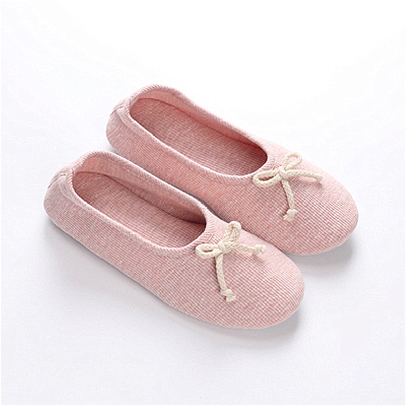 Summer Maternity Shoes Breathable Cotton Slippers Pink hemp rope  - Image 1