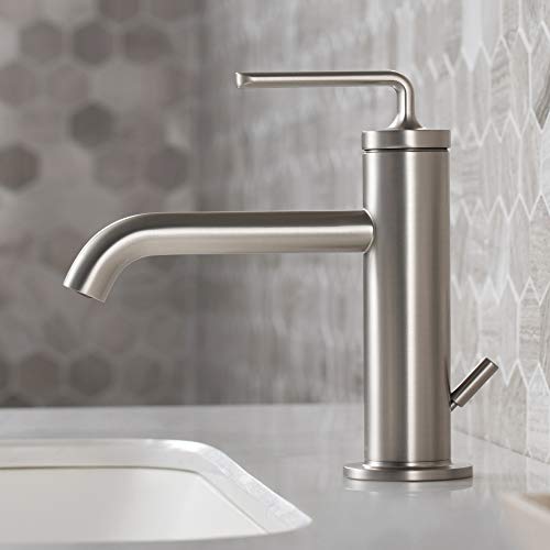 KRAUS Ramus Single Handle Bathroom Sink Faucet with Lift Rod Drain in Spot Free Stainless Steel, KBF-1221SFS - Image 2