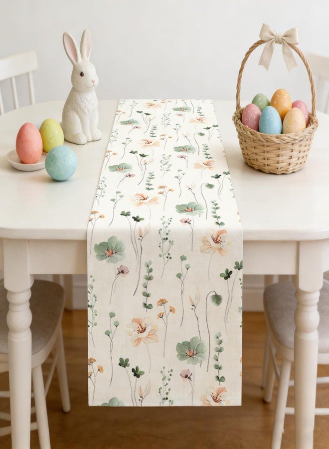OYIMUA Wildflowers Floral Spring Table Runner, Rustic Seasonal Summer Kitchen Dining Table Flowers Spring Decorations for Home Party 13x72 Inches - Image 5