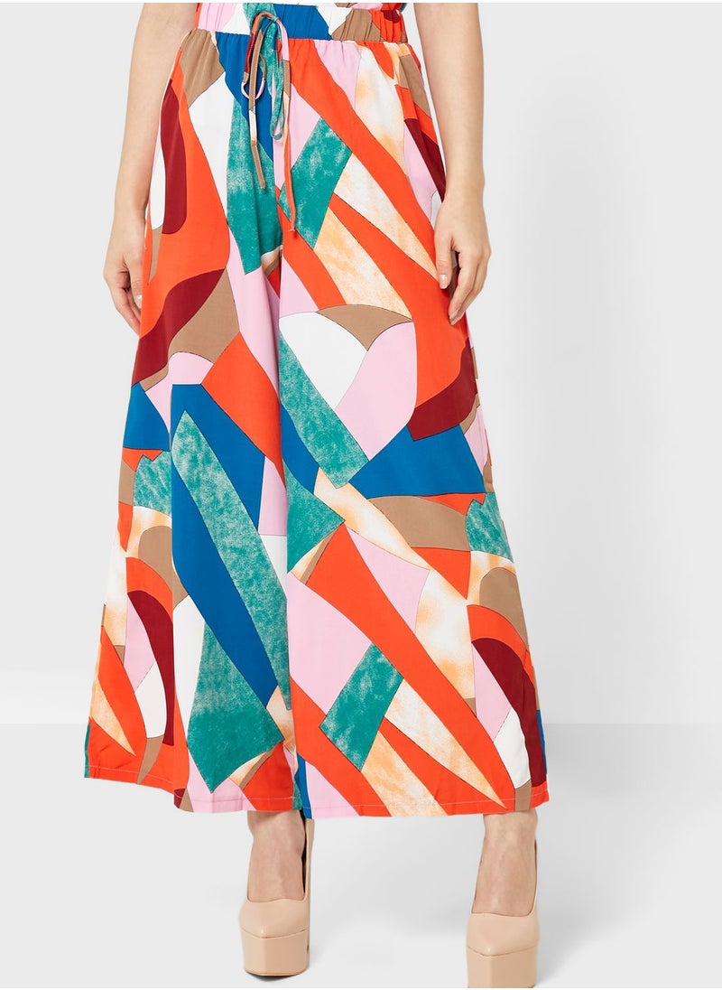 Ginger - Abstract Print Top & Pants Set - Image 1