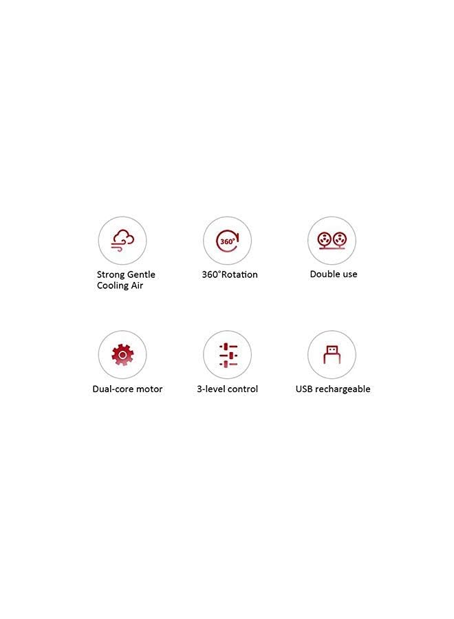 PROMASS car fan 12V 24V universal car electric fan large truck double head shaking head USB fan black - Image 3