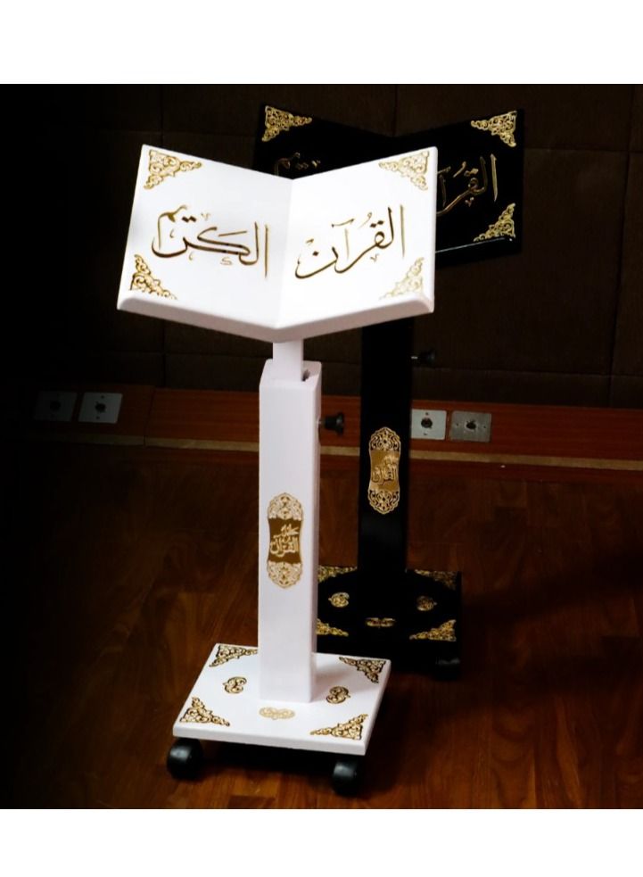تايبا حامل مصحف القران الكريم بزخرفة اكريليك ذهبي صنع في تركيا اسود - Image 3