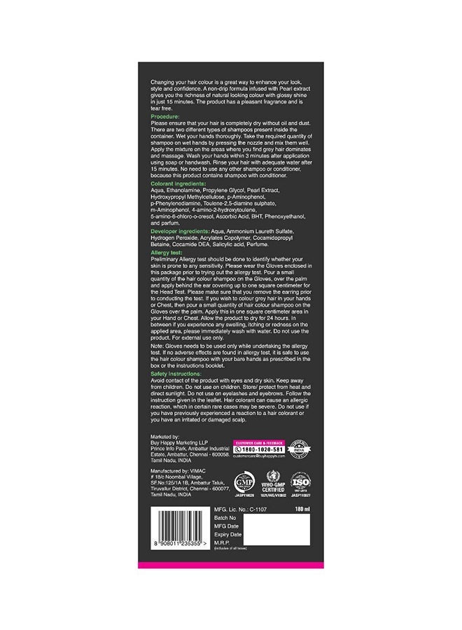 VIP 5-In-1 Shampoo Hair Colour Brown 180ml - Image 2