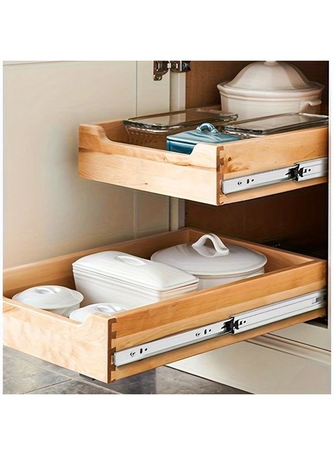 2pcs 14 Inch Full Extension Noiseless Drawer Slides Heavy Duty Ball Bearing Slide Kit - Image 3