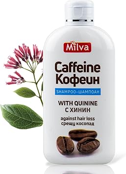 Milva Caffeine Shampoo with Quinine Extract 200 ml Hair Growth Shampoo for Women and Men Natural Anti Hair Loss Treatment to Nourish Scalp Thickening Shampoo for Fine BrittleThinning Hair - Image 1