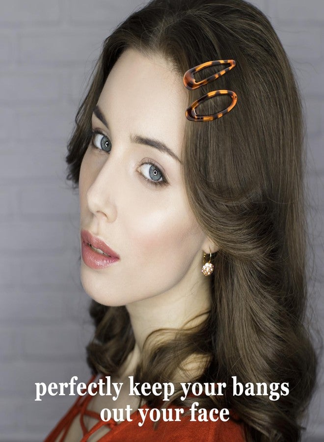 CustomyLife 28pcs 2inch Oval Snap Hair Clips Vintage Tortoise Hair Barrettes Metal Epoxy Wedding Prom Accessories for Women - Image 2