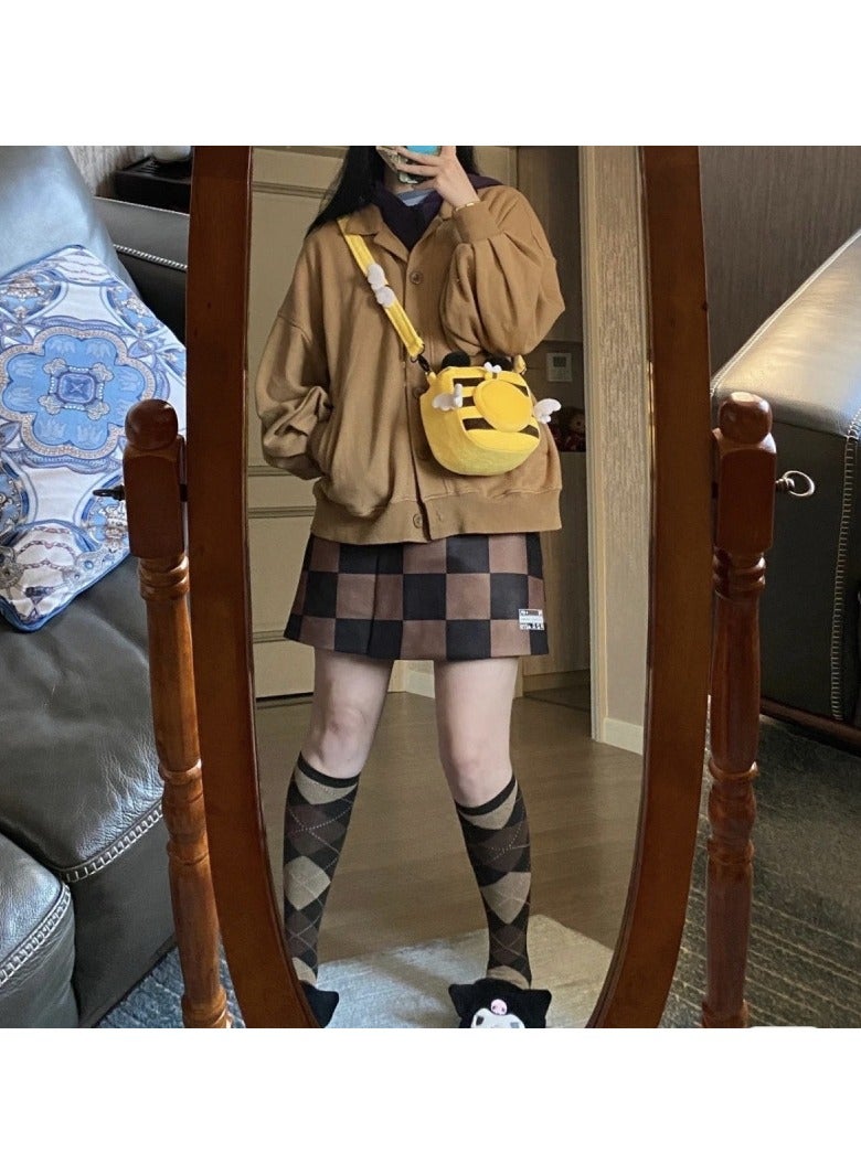 Cute Creative Fun Little Bee Instant Camera Bag mini7c mini8 mini90 case plush Polaroid camera bag - Image 2