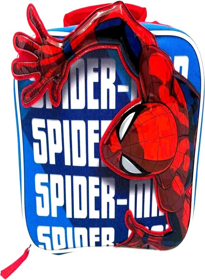 Fast Forward حقيبة ظهر مرخصة للأطفال من فاست فوروارد 16 بوصة مع مجموعة صندوق الغداء (سبايدرمان-أزرق) - Image 5