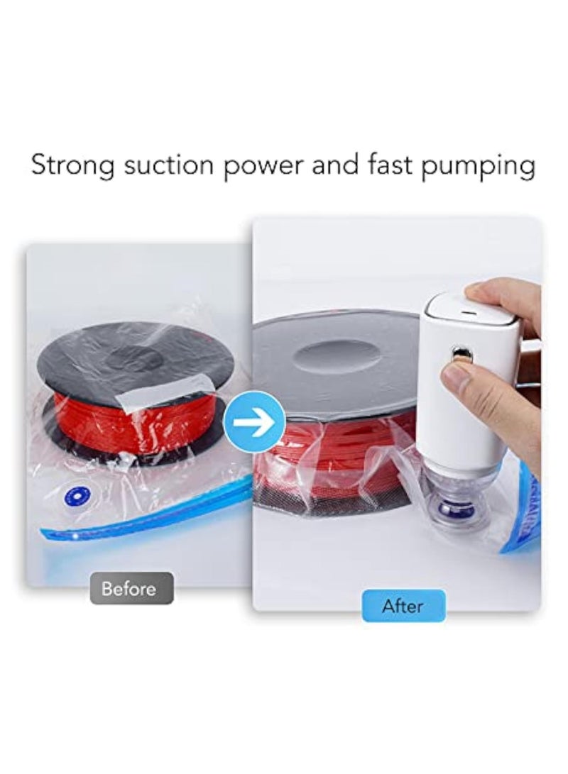 KASTWAVE Electric Air Pump, Prtable Electric Pump, Cordless Automatic Vacuum Pump, Rechargeable Battery Powered, Electric Vacuum Compression Pump for Vacuum Storage Bags,Vacuum Travel Bags, Food Vacuum Bags  - Image 3