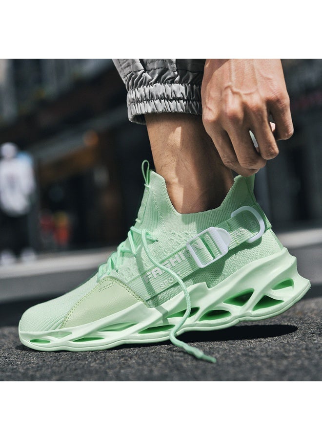 NIBEMINENT Mens Walking Shoes Slip On Sneakers Tennis Shoes Running Sport Workout Gym Shoes Athletic Non Slip Lightweight Breathable Fashion Casual Shoes for Travel Work - Image 2