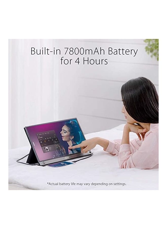 ASUS ZenScreen MB16AMT 15.6-Inch Full HD Portable Monitor Touch Screen IPS Non-Glare Built-In Battery And Speakers Eye Care USB Type-C Micro HDMI With Foldable Smart Case black - Image 5