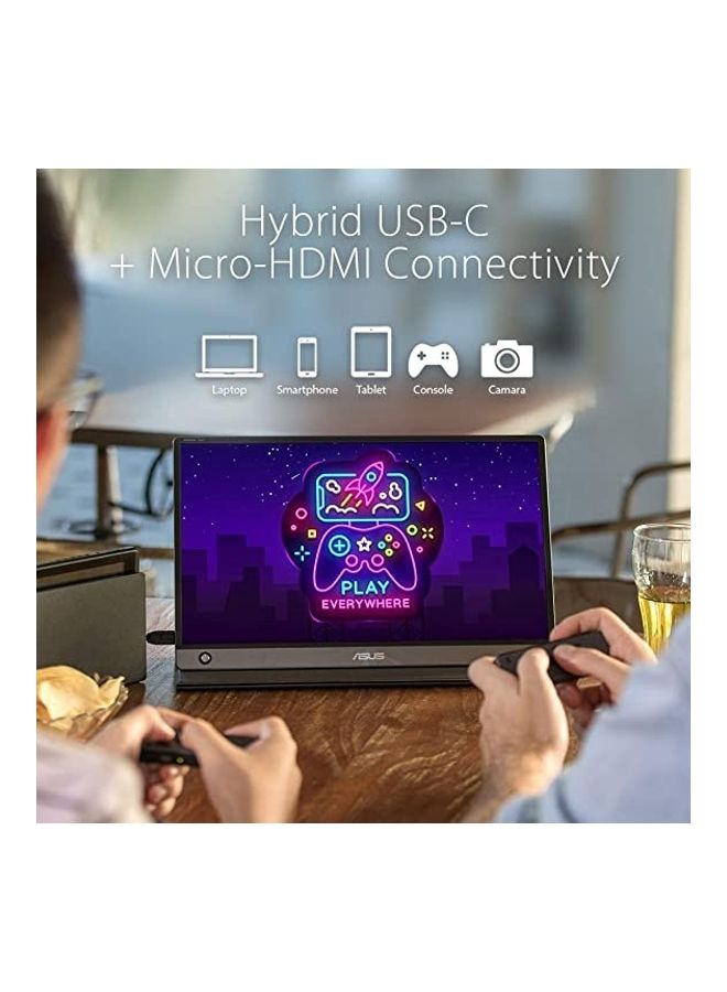 ASUS ZenScreen MB16AMT 15.6-Inch Full HD Portable Monitor Touch Screen IPS Non-Glare Built-In Battery And Speakers Eye Care USB Type-C Micro HDMI With Foldable Smart Case black - Image 4