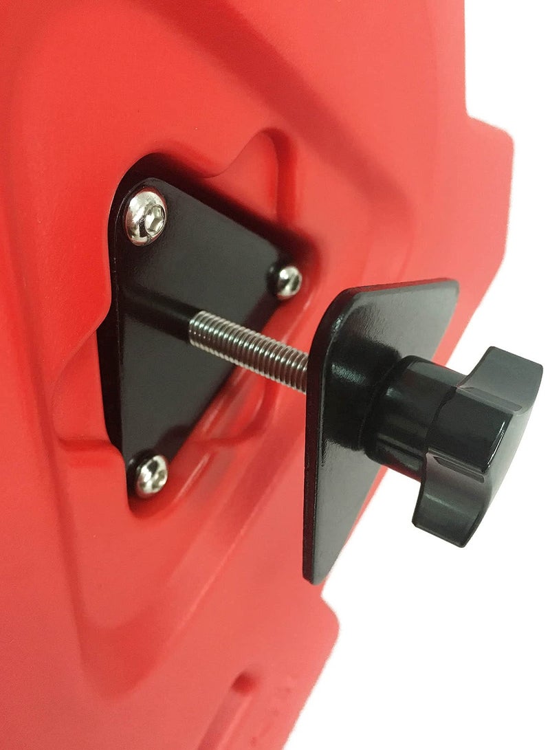 Excefore Fuel Tank Mounting Bracket Gasoline Container Lock Gas Storage Shelf Holder for Off-Road Motorcycle SUV ATV Gas Can Fixing Device, Only Bracket, BracketLock - Image 1