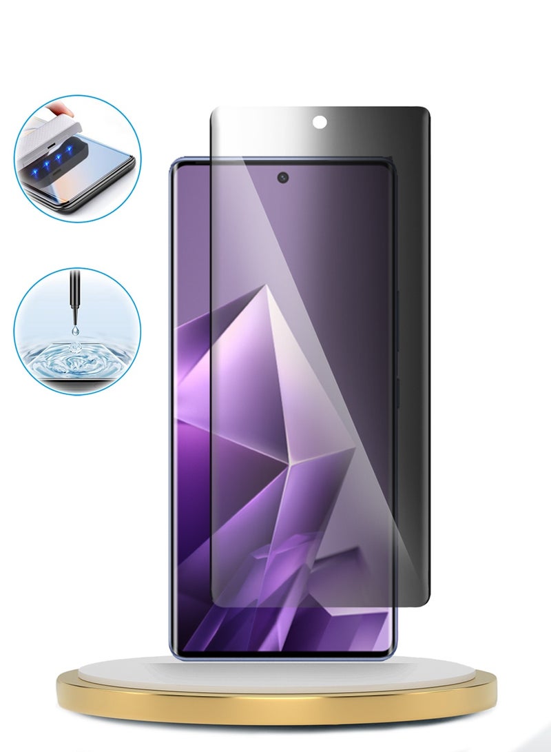 دبليو تيك حماية شاشة زجاجية مثقبة بالكامل من إنفينكس نوت 50 إس 5G 2025 مع حواف منحنية ومادة لاصقة شاملة (MSGUCP) - شفاف - Image 3