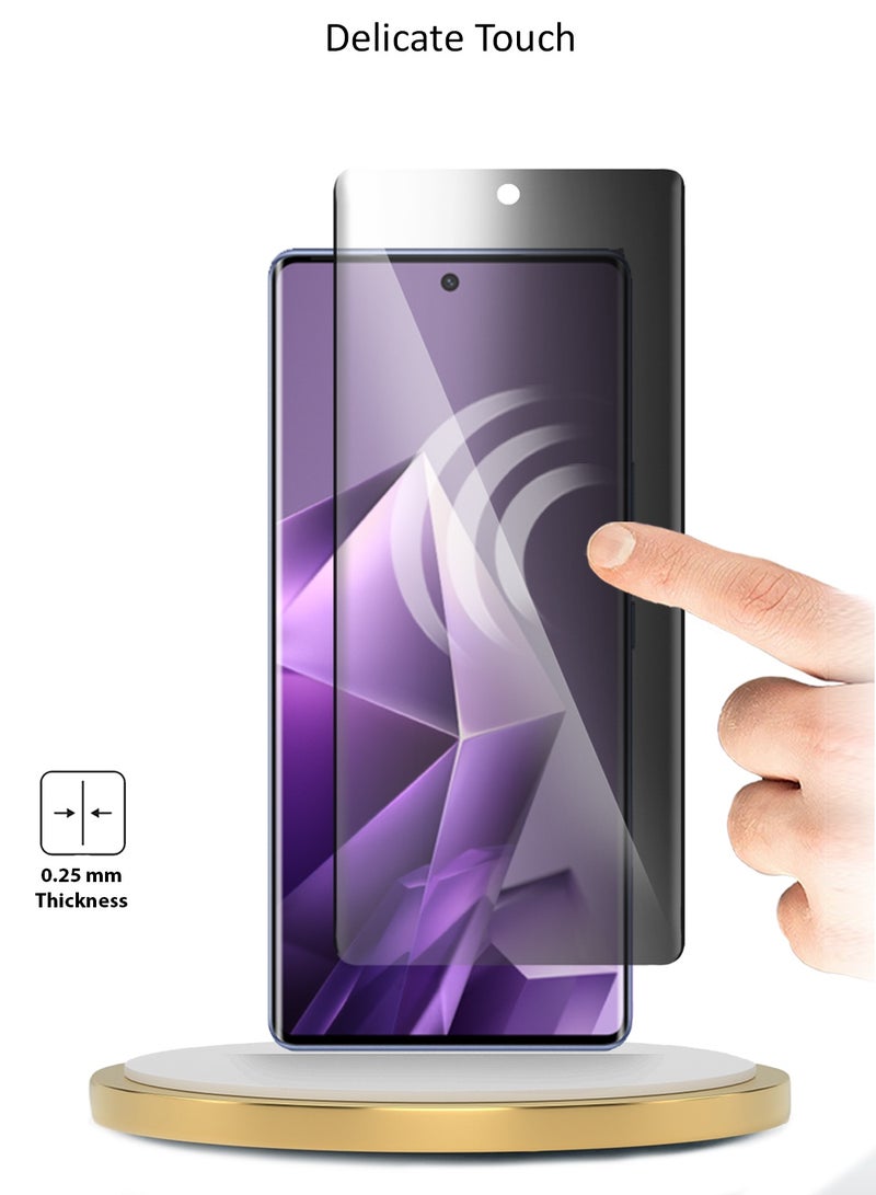 دبليو تيك حماية شاشة زجاجية مثقبة بالكامل من إنفينكس نوت 50 إس 5G 2025 مع حواف منحنية ومادة لاصقة شاملة (MSGUCP) - شفاف - Image 5