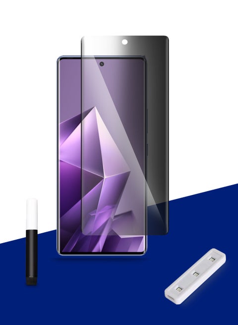 Infinix Note 50s 5G 2025 Premium Curved Edges UV Full Glue Full Cover Privacy Tempered Glass Screen Protector (MSGUCP) - Clear