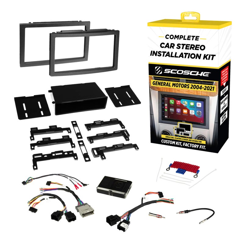 Scosche GM0516DDCS Double DIN Radio Install Dash Kit Compatible with Select 200421 Buick Chevrolet GMC Hummer Pontiac Saturn and Suzuki Vehicles Complete Car Stereo Installation Interface Kit - Image 2
