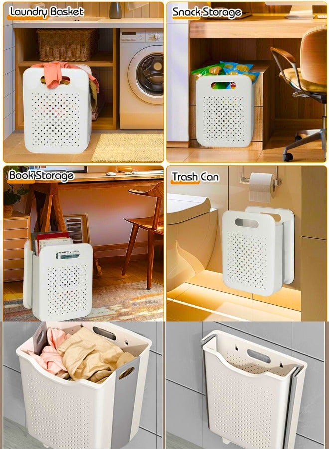 Chase Up Laundry Basket, Large Collapsible Laundry Basket, Wall-Mounted Laundry Hamper, Space-Saving Dirty Clothes Organizer, Portable Durable Hanging Hamper for Sorting Clothes - Image 2