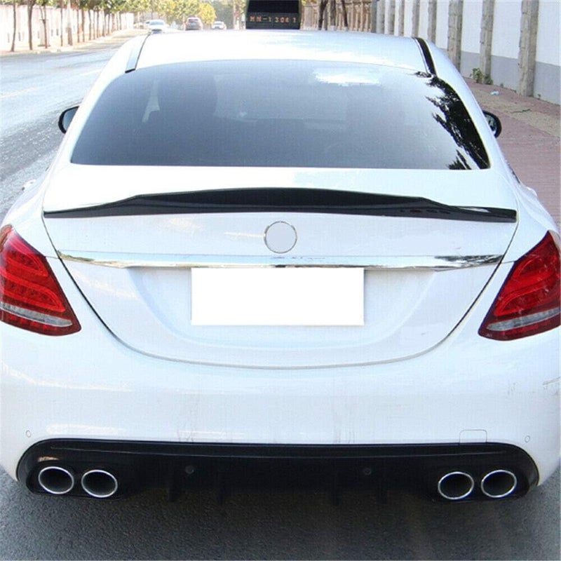 MUTUSAISI Rear Trunk Lip Spoiler PSM Style Wing for Mercedes Benz C-Class W205 (2015-2021) - Gloss Black - Image 5