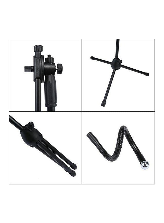 Multi-Functional Microphone & Phone Holder – Floor Adjustable Stand for Recording & Streaming - Image 2