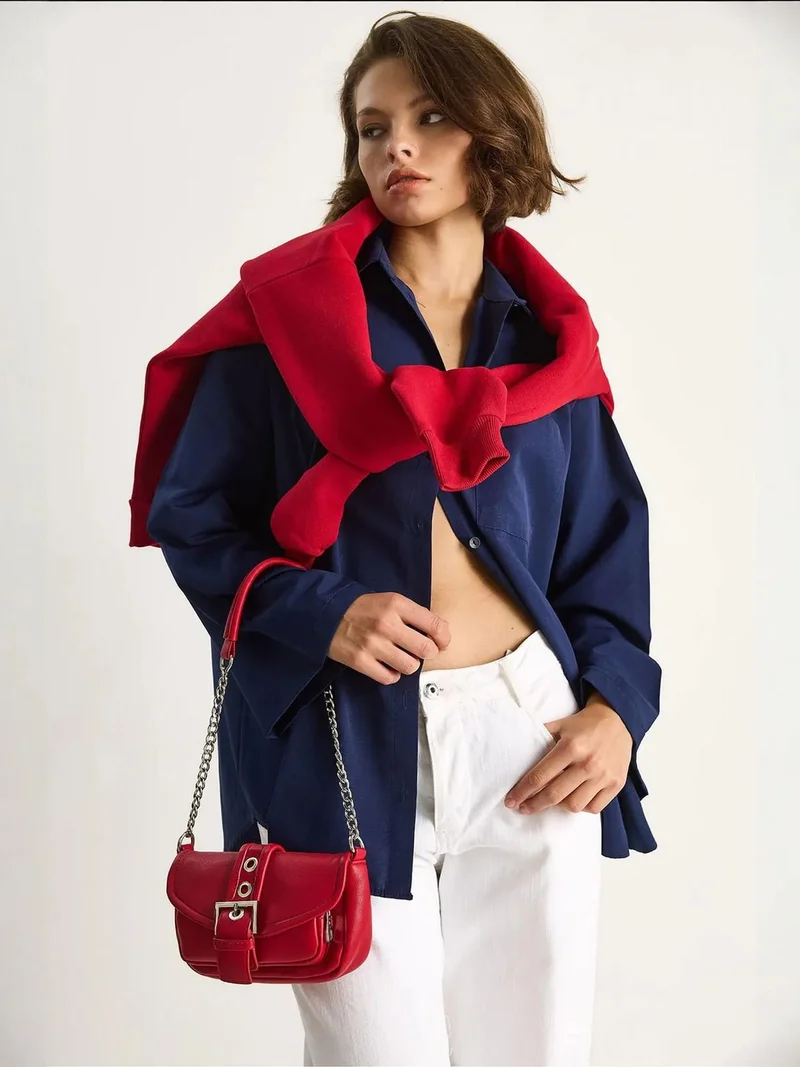 بيانكو لوتشي قميص بوبلين واسع من لوكسي بجيوب