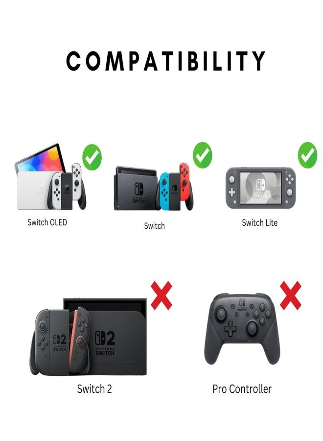 StickieTech Cow Switch Joycon Thumb Grip Covers, Soft Cute Silicone Joystick Case Compatible with Nintendo Switch/OLED/Switch Lite, Analog Stick Grips Button Covers for Switch, 4 - Image 3