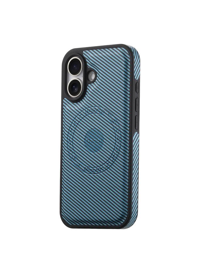 دينيور جراب هاتف MagSafe من الجلد المزخرف بألياف الكربون لهاتف iPhone 16 Plus - Image 3
