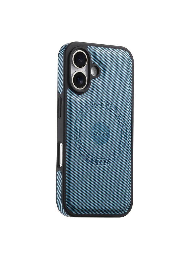 دينيور جراب هاتف MagSafe من الجلد المزخرف بألياف الكربون لهاتف iPhone 16 Plus - Image 2