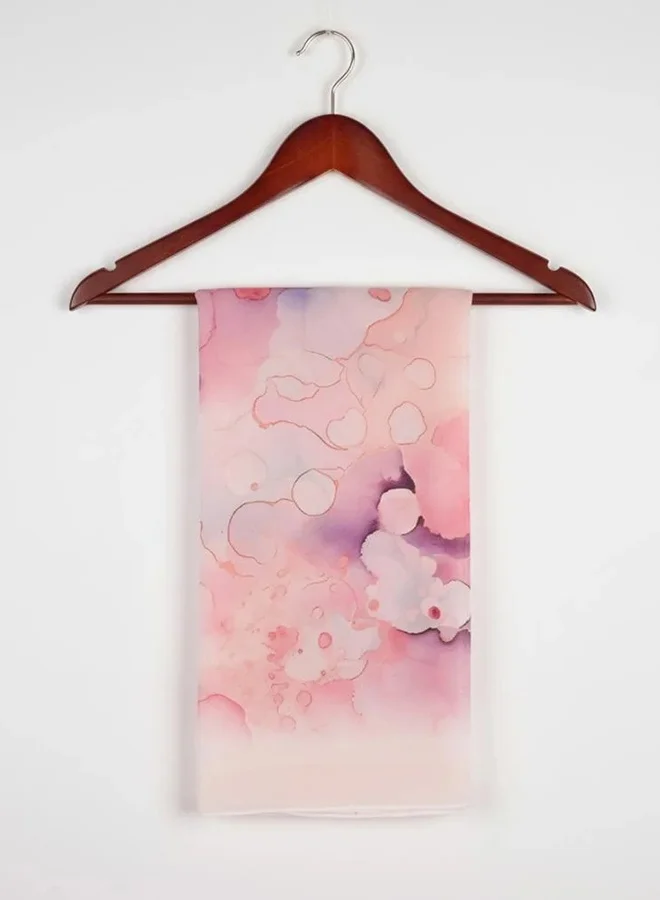 عبايات لمحة طرحة ووتري فلور – شيفون بنقشة ألوان مائية