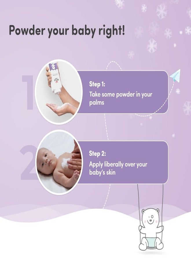 Mylo Care Talc-Free Baby Powder with Corn Starch | Made Safe Australia Certified | Absorbs Extra Oil, Relieves Itchiness & Softens Skin | Safe for All Skin Types (100g (Pack of 1)) - Image 5