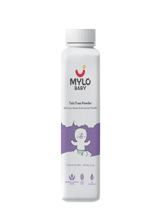 Mylo Care Talc-Free Baby Powder with Corn Starch | Made Safe Australia Certified | Absorbs Extra Oil, Relieves Itchiness & Softens Skin | Safe for All Skin Types (100g (Pack of 1)) - Image 1