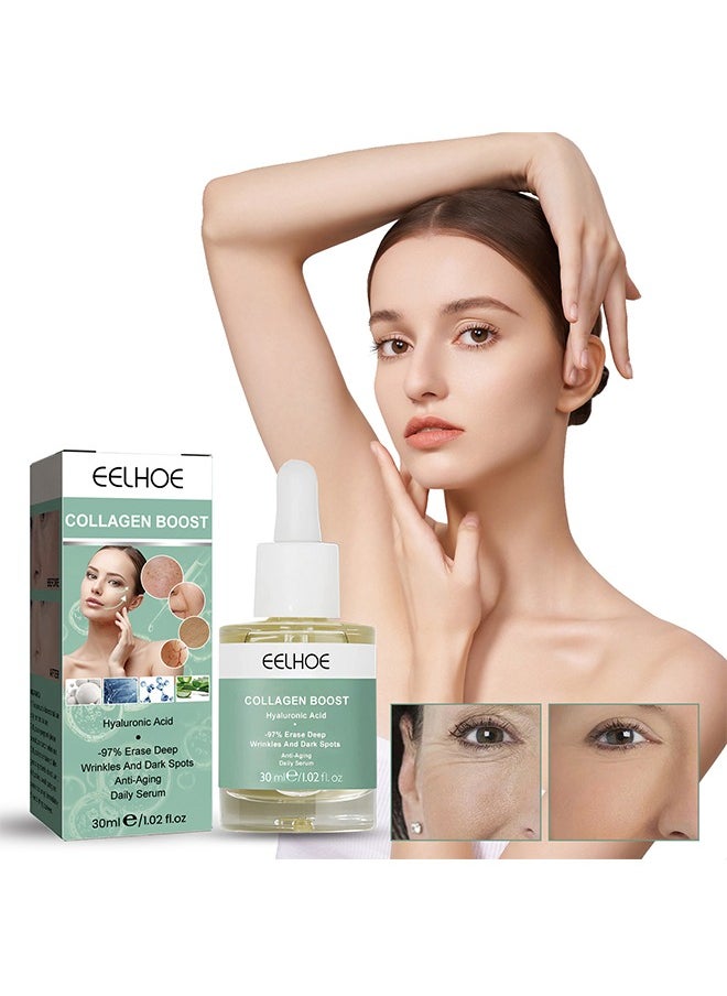 EELHOE - Collagen Boost Hyaluronic Acid - 97% Erase Deep Wrinkles And Dark Spots Anti-Aging Daily Serum - Image 1