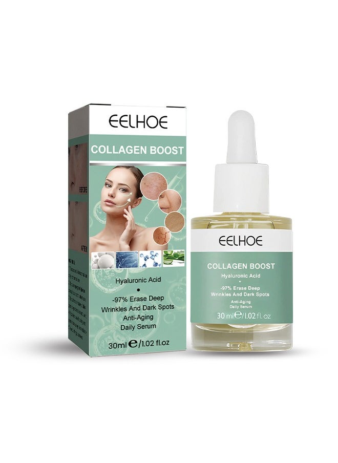 EELHOE - Collagen Boost Hyaluronic Acid - 97% Erase Deep Wrinkles And Dark Spots Anti-Aging Daily Serum - Image 1