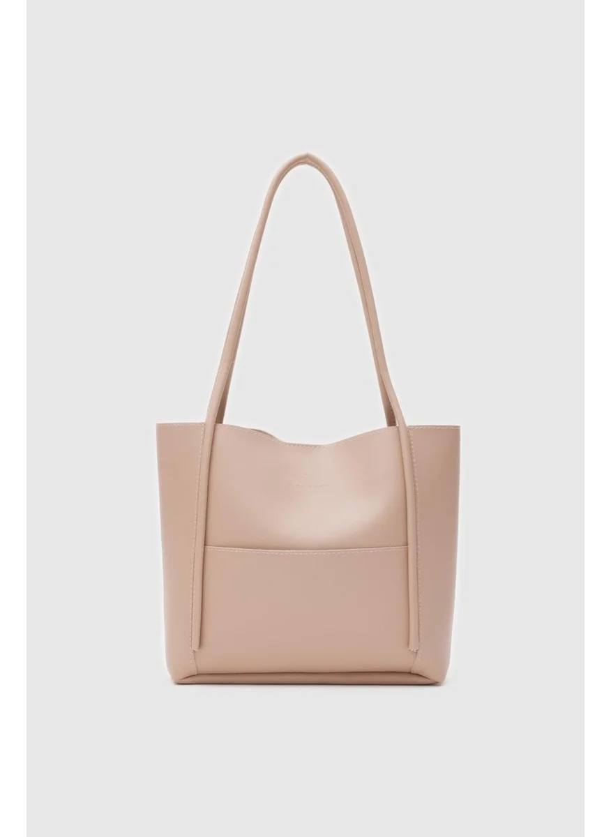 Shule Bags Maximors Beige Shoulder Bag