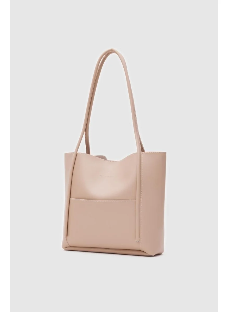 Shule Bags Maximors Beige Shoulder Bag