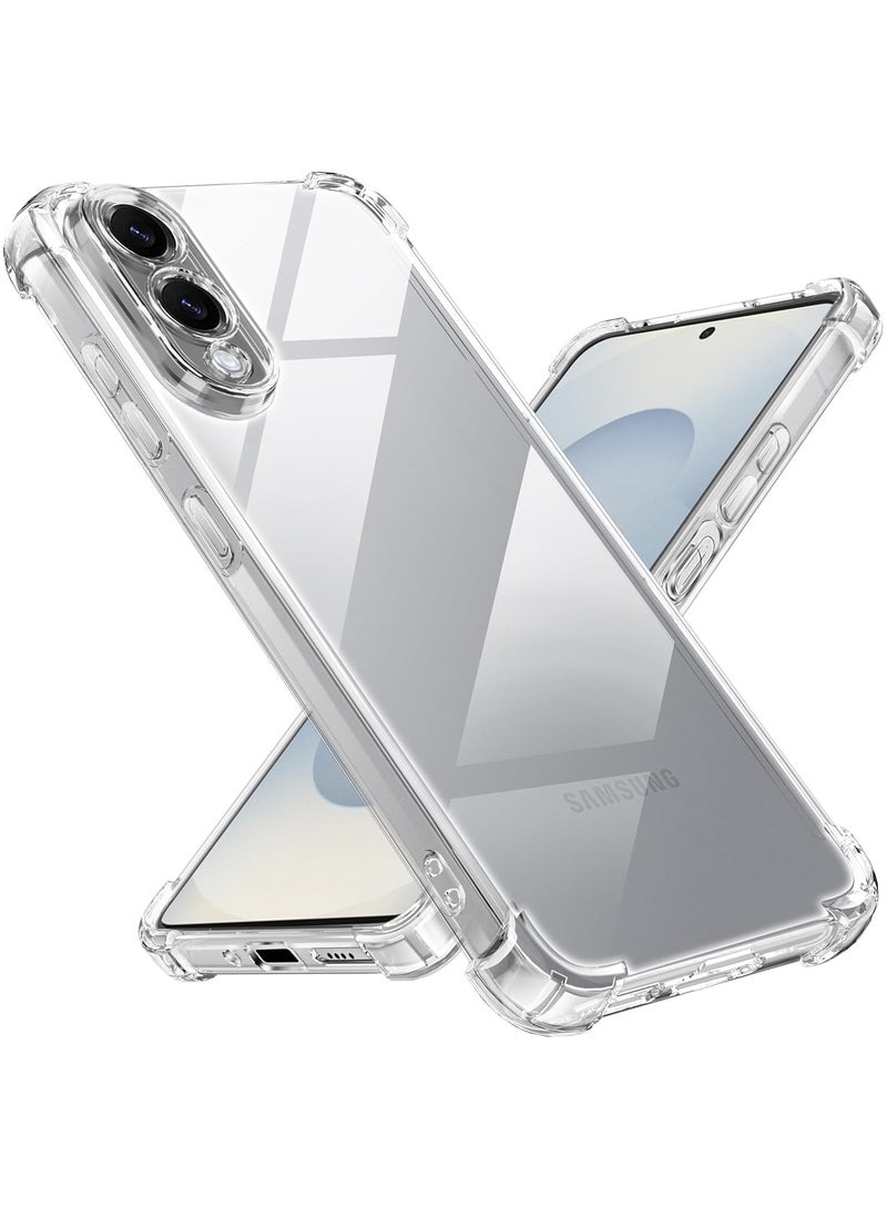 جراب حماية خلفي من جل السيليكون الشفاف الناعم لهاتف Samsung Galaxy S25 Edge 5G، جراب حماية خلفي من جل السيليكون الشفاف الناعم الممتص للصدمات، زوايا معززة لهاتف S25 Edge 5G - Image 1