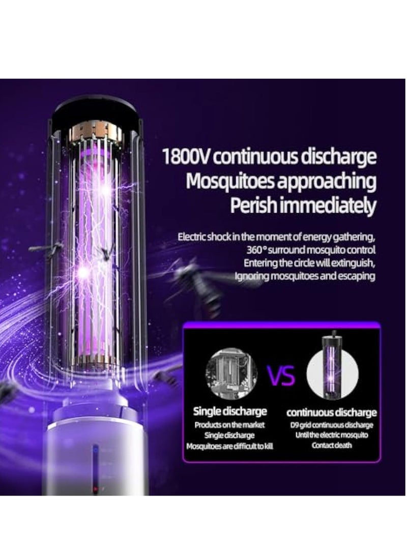 SOLARAE Small Electric Mosquito Killer, Flying Insect Trap, Electric Mosquito Killer, Mosquito Killer With Uv Lamp, 360° Electric Fly Trap, Safe And Non-Toxic, Intelligent Time Control, Tpye C Interface - Image 4