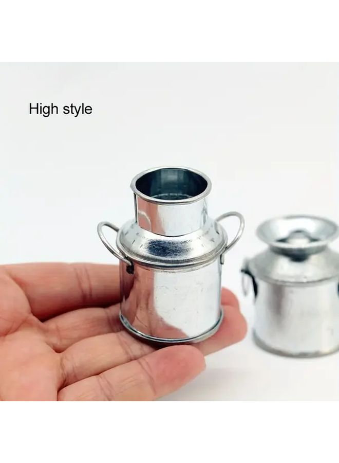 1 12 High Type Miniature Wrought Iron Milk Jug For Vintage Dollhouse Garden Decor - Image 4