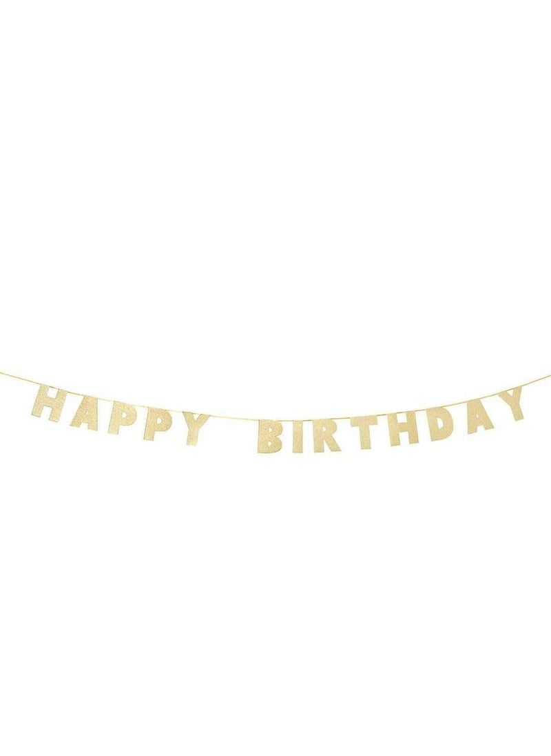 Talking Tables Talking Tables Gold Happy Birthday Banner  - Image 4