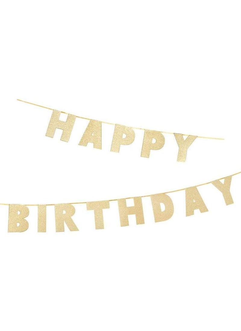 Talking Tables Talking Tables Gold Happy Birthday Banner  - Image 2